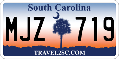 SC license plate MJZ719
