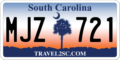 SC license plate MJZ721