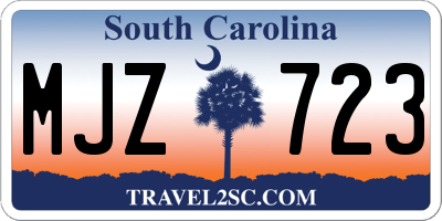 SC license plate MJZ723