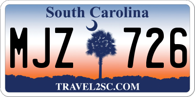SC license plate MJZ726