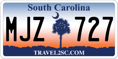 SC license plate MJZ727