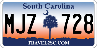 SC license plate MJZ728