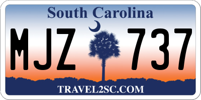 SC license plate MJZ737