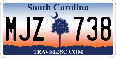 SC license plate MJZ738