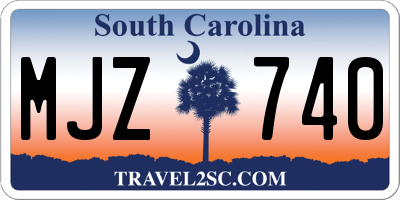 SC license plate MJZ740