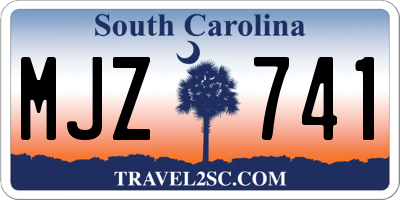 SC license plate MJZ741