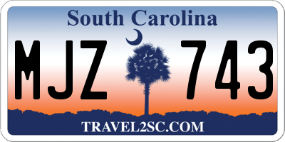 SC license plate MJZ743