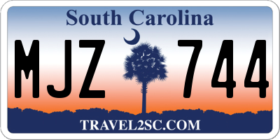 SC license plate MJZ744