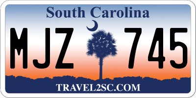 SC license plate MJZ745