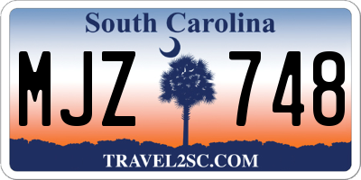 SC license plate MJZ748