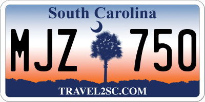 SC license plate MJZ750