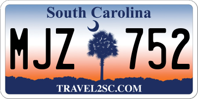 SC license plate MJZ752