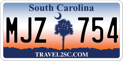 SC license plate MJZ754