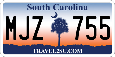 SC license plate MJZ755