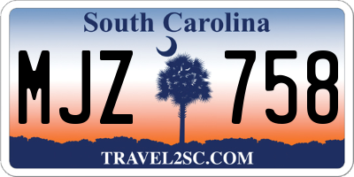 SC license plate MJZ758
