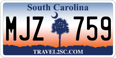 SC license plate MJZ759