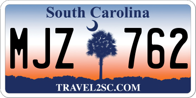 SC license plate MJZ762