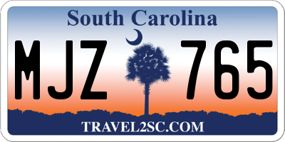 SC license plate MJZ765