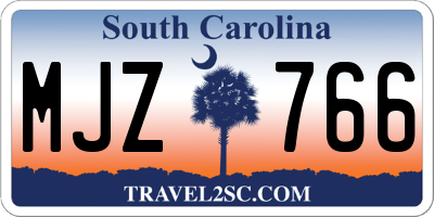 SC license plate MJZ766