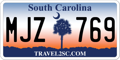 SC license plate MJZ769