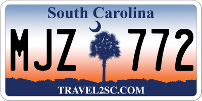 SC license plate MJZ772