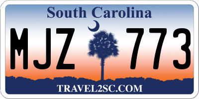 SC license plate MJZ773