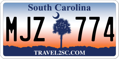 SC license plate MJZ774