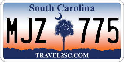 SC license plate MJZ775