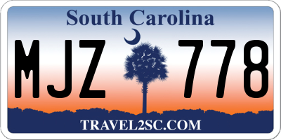 SC license plate MJZ778
