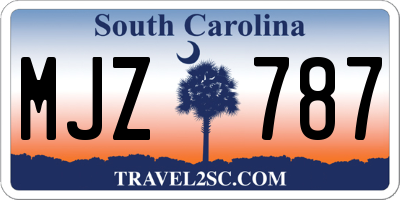 SC license plate MJZ787