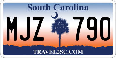 SC license plate MJZ790