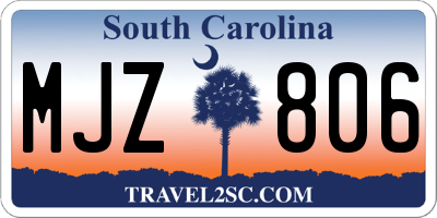 SC license plate MJZ806