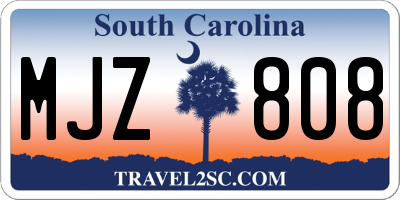 SC license plate MJZ808