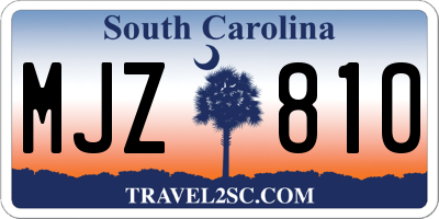 SC license plate MJZ810