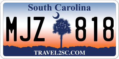 SC license plate MJZ818