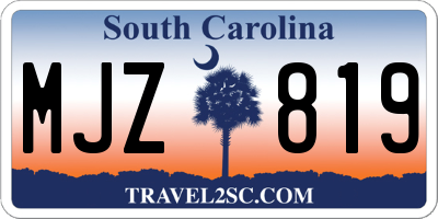 SC license plate MJZ819
