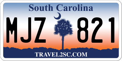 SC license plate MJZ821