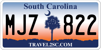 SC license plate MJZ822