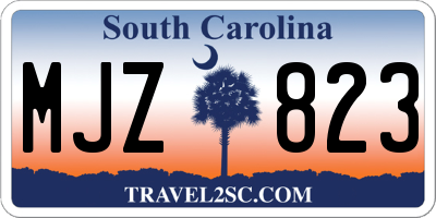 SC license plate MJZ823
