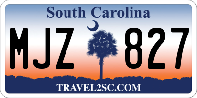 SC license plate MJZ827