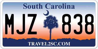 SC license plate MJZ838