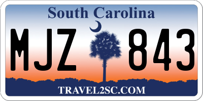 SC license plate MJZ843