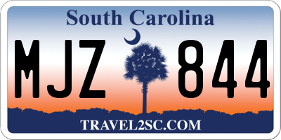 SC license plate MJZ844
