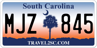 SC license plate MJZ845