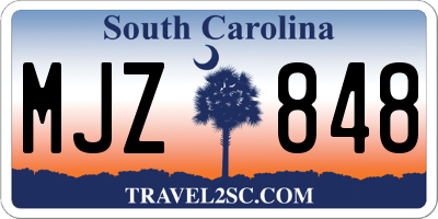 SC license plate MJZ848