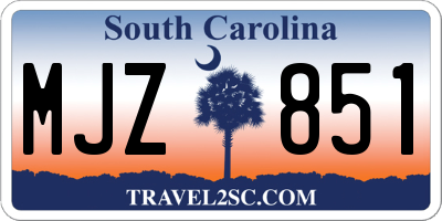 SC license plate MJZ851