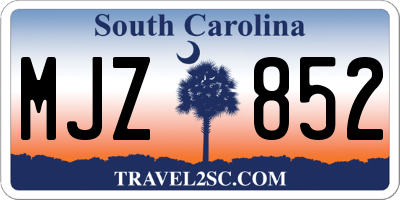 SC license plate MJZ852