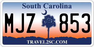 SC license plate MJZ853