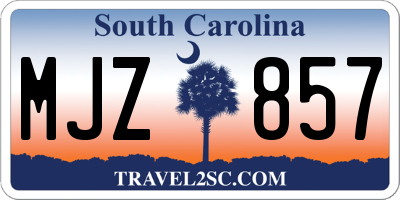 SC license plate MJZ857