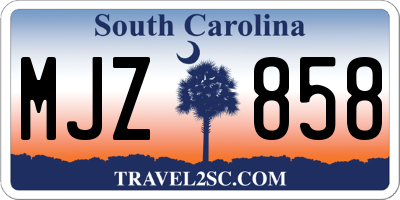 SC license plate MJZ858